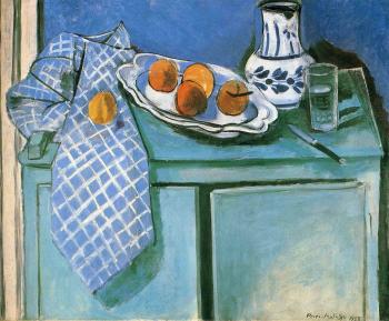 Henri Emile Benoit Matisse : still life on a green sideboard